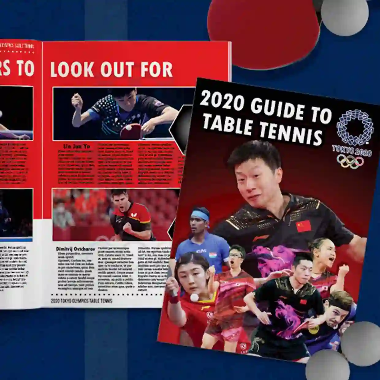 2020 Olympics Guide to Table Tennis — publication design