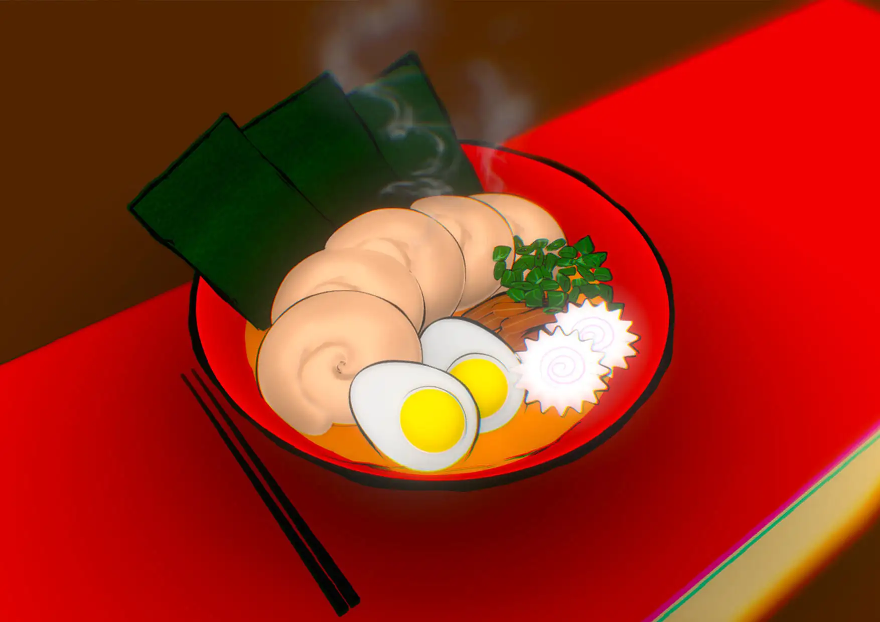 Ramen bowl — 3D render