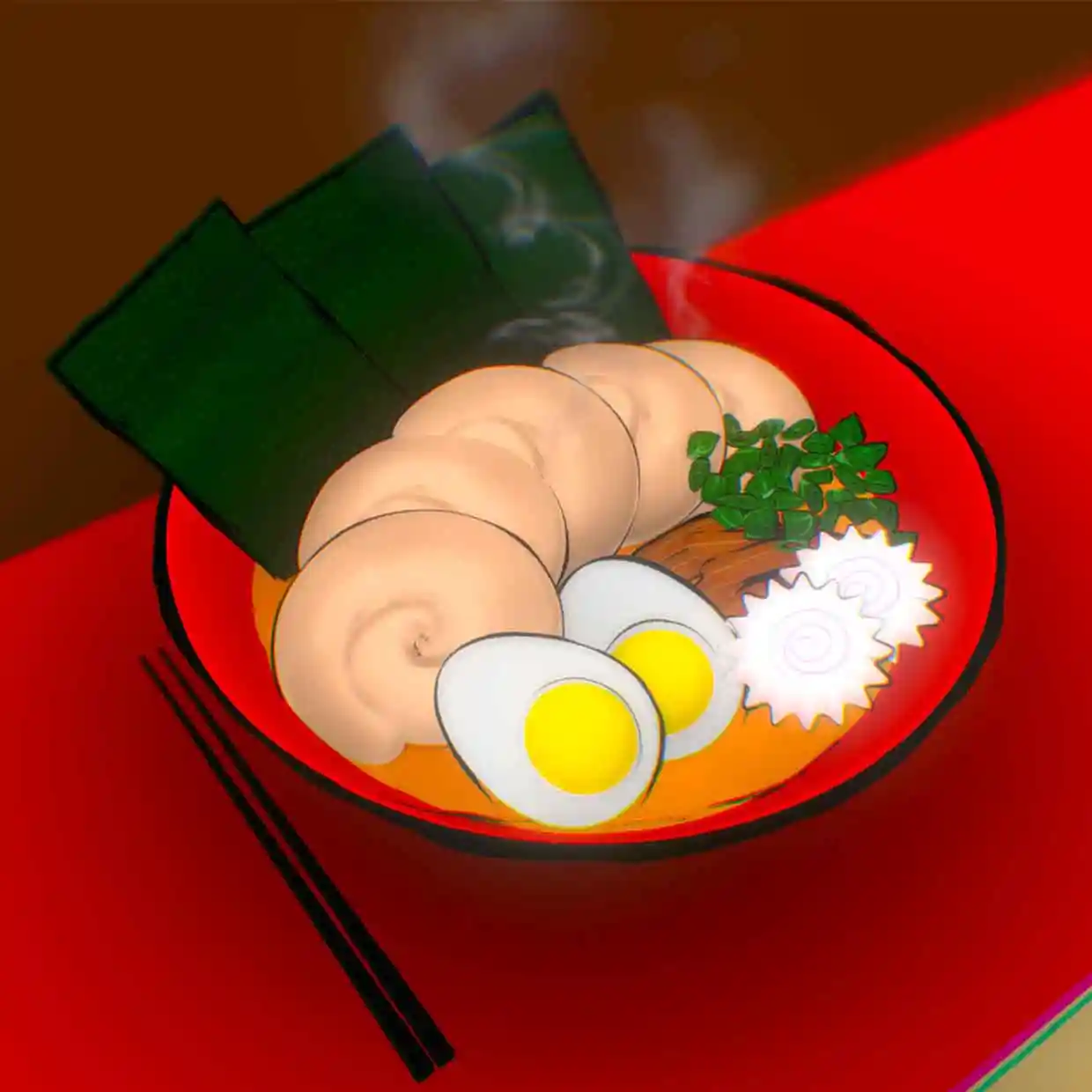 Ramen bowl — 3D render